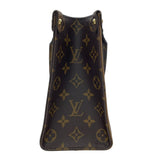 ルイ・ヴィトン LOUIS VUITTON オンザゴーPM M46373 ブラウン モノグラム・ジャイアント・リバース レディース ハンドバッグ