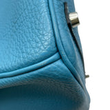 エルメス HERMES バーキン35 □K刻印　(2007年製) ブルージーン　シルバー金具 トゴ レディース ハンドバッグ