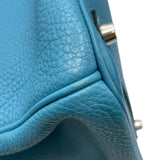 エルメス HERMES バーキン35 □K刻印　(2007年製) ブルージーン　シルバー金具 トゴ レディース ハンドバッグ