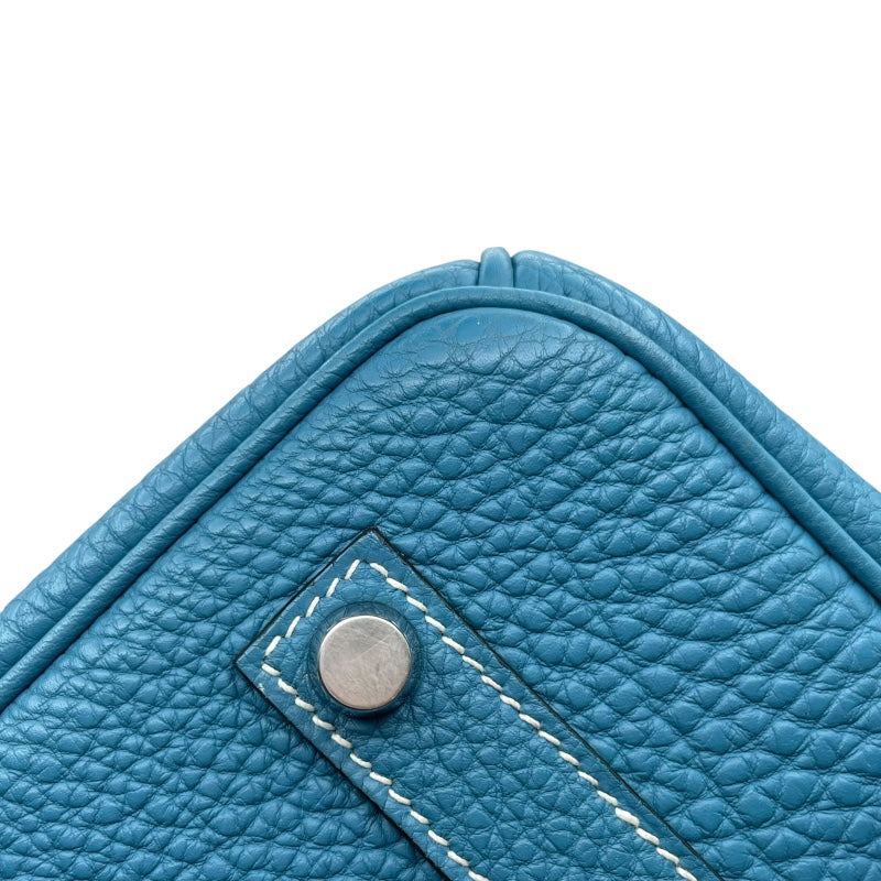 エルメス HERMES バーキン35 □K刻印　(2007年製) ブルージーン　シルバー金具 トゴ レディース ハンドバッグ