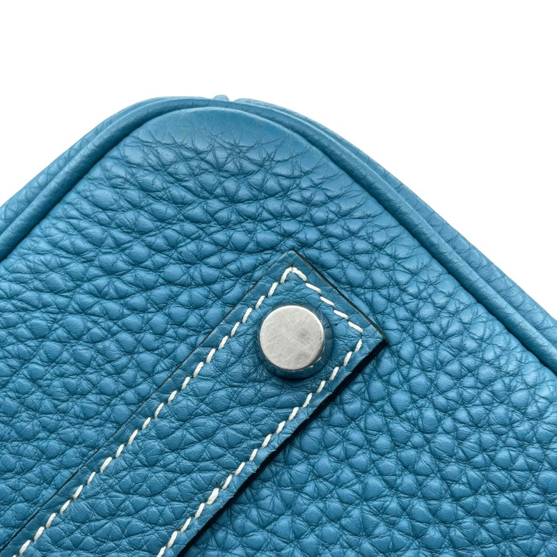 エルメス HERMES バーキン35 □K刻印　(2007年製) ブルージーン　シルバー金具 トゴ レディース ハンドバッグ