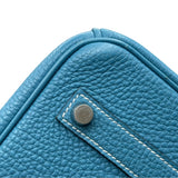 エルメス HERMES バーキン35 □K刻印　(2007年製) ブルージーン　シルバー金具 トゴ レディース ハンドバッグ