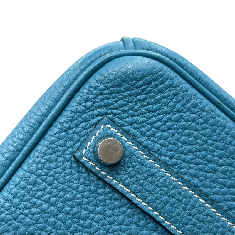 エルメス HERMES バーキン35 □K刻印　(2007年製) ブルージーン　シルバー金具 トゴ レディース ハンドバッグ