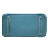 エルメス HERMES バーキン35 □K刻印　(2007年製) ブルージーン　シルバー金具 トゴ レディース ハンドバッグ