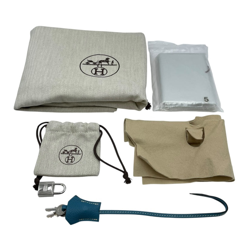 エルメス HERMES バーキン35 □K刻印　(2007年製) ブルージーン　シルバー金具 トゴ レディース ハンドバッグ