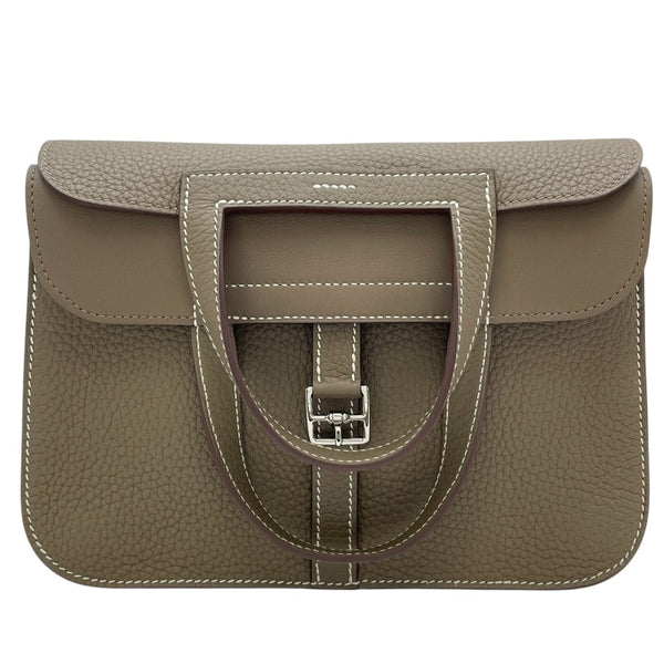 エルメス HERMES アルザン25 W刻 エトゥープ SV金具 トリヨン レディース ショルダーバッグ