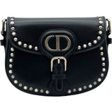 クリスチャン・ディオール Christian Dior ボビースモールショルダー M93369BTW ブラック SV金具 レザー・スタッズ レディース ショルダーバッグ