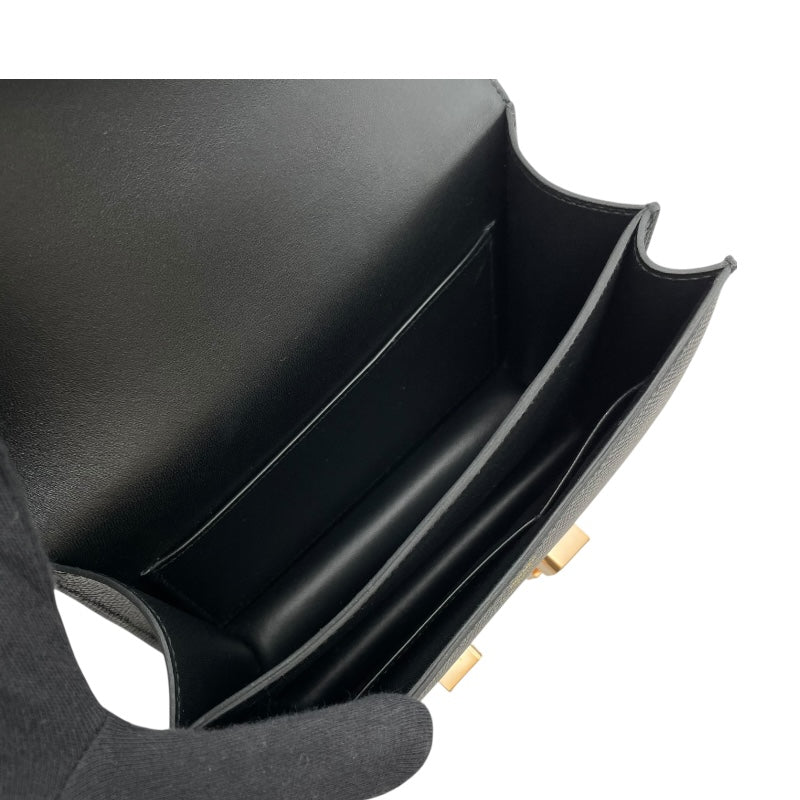 エルメス HERMES コンスタンス3 ミニ K刻 ブラック PG金具 エプソン レディース ショルダーバッグ