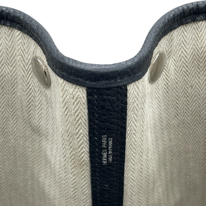 エルメス HERMES ガーデンパーティPM Y刻 ブラック SV金具 ネゴンダ ユニセックス ハンドバッグ