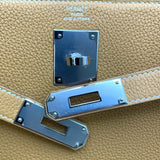 エルメス HERMES ケリー28 内縫い B刻 ナチュラルサブレ SV金具 トゴ レディース ショルダーバッグ