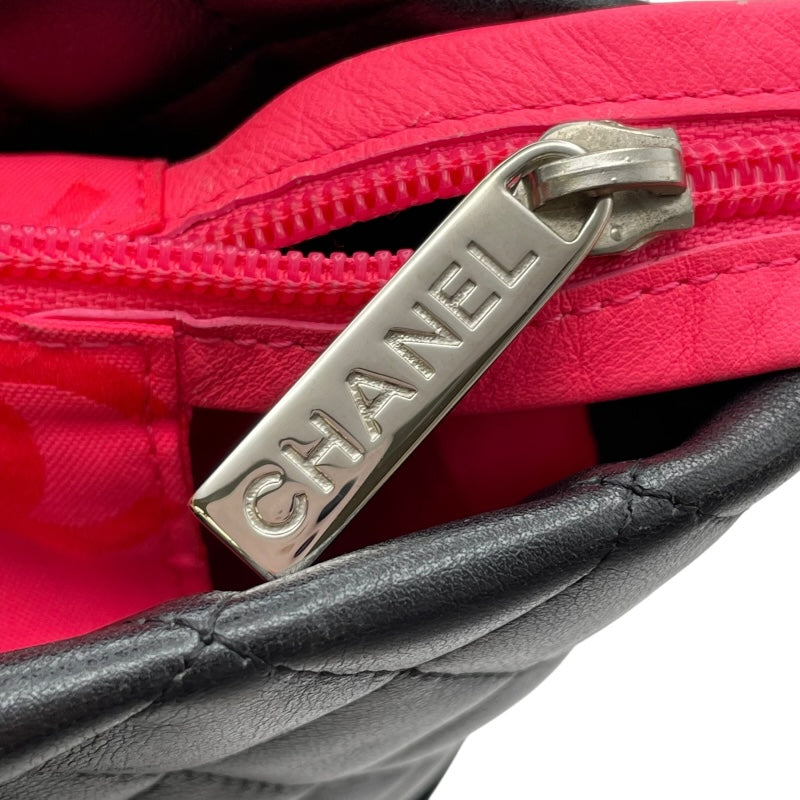 シャネル CHANEL カンボンライン ミディアム A23167 12番台 ブラック SV金具 カーフ レディース トートバッグ