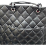 シャネル CHANEL カンボンライン ミディアム A23167 12番台 ブラック SV金具 カーフ レディース トートバッグ