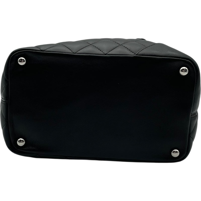 シャネル CHANEL カンボンライン トートミディアム A25167 12番台 ブラック SV金具 カーフ レディース トートバッグ