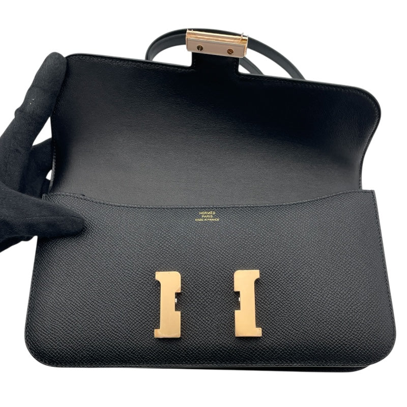 エルメス HERMES コンスタンス エラン W刻 ブラック PG金具 エプソン レディース ショルダーバッグ