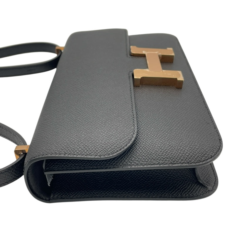 エルメス HERMES コンスタンス エラン W刻 ブラック PG金具 エプソン レディース ショルダーバッグ