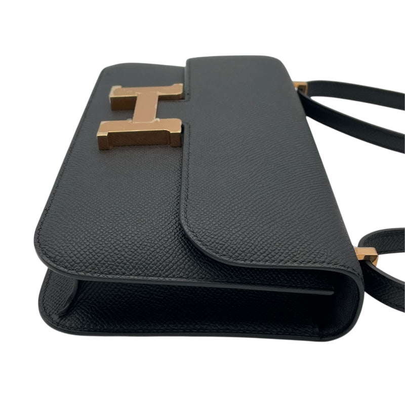 エルメス HERMES コンスタンス エラン W刻 ブラック PG金具 エプソン レディース ショルダーバッグ