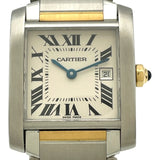 カルティエ Cartier タンクフランセーズ MM W51012Q4 ホワイト SS/YG レディース 腕時計