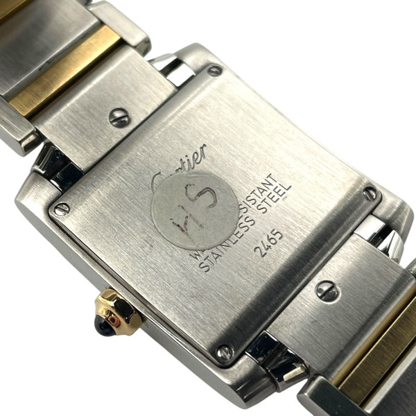 カルティエ Cartier タンクフランセーズ MM W51012Q4 ホワイト SS/YG レディース 腕時計