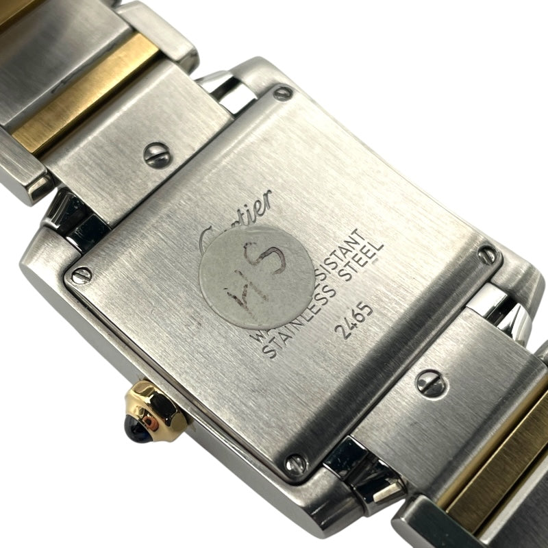 カルティエ Cartier タンクフランセーズ MM W51012Q4 ホワイト SS/YG レディース 腕時計