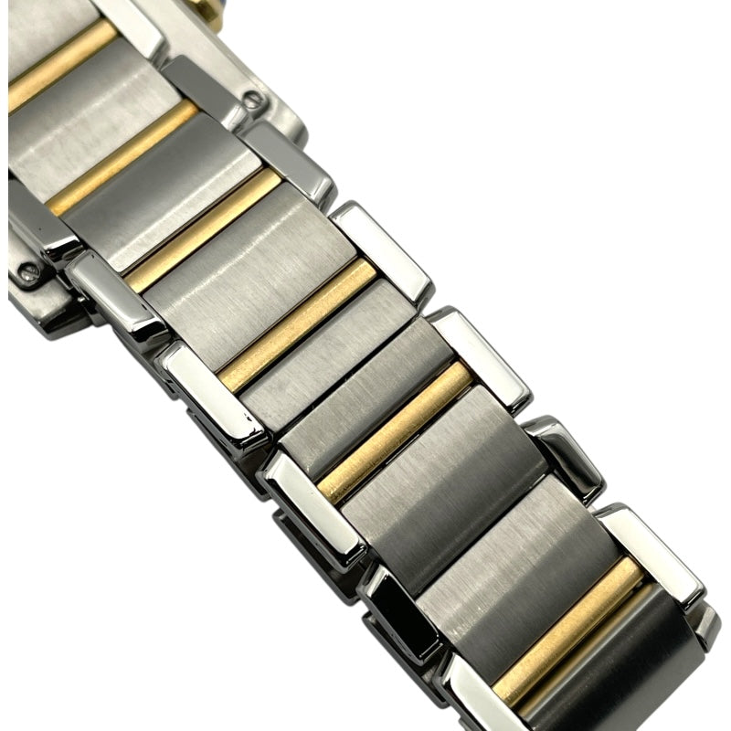 カルティエ Cartier タンクフランセーズ MM W51012Q4 ホワイト SS/YG レディース 腕時計