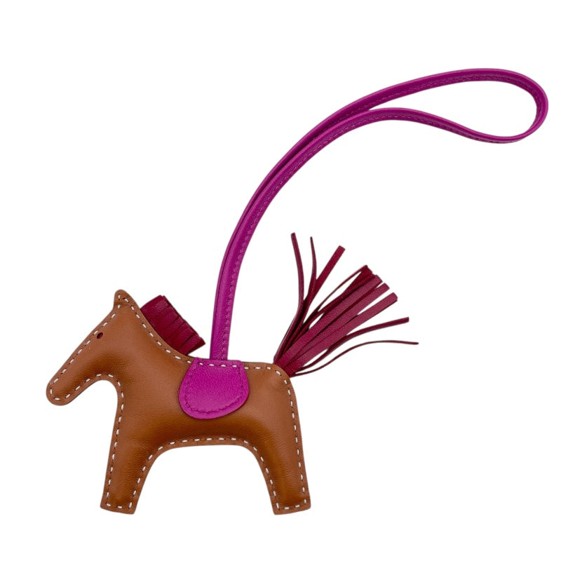 エルメス HERMES ロデオPM Y刻 ゴールドxルビーxローズパープル アニョーミロ レディース チャーム