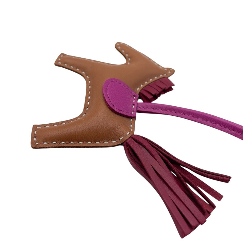 エルメス HERMES ロデオPM Y刻 ゴールドxルビーxローズパープル アニョーミロ レディース チャーム