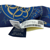 エルメス HERMES ツイリー EX-LIBRIS ブルー シルク レディース スカーフ