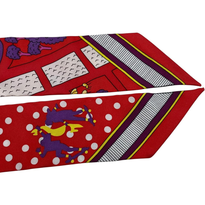 エルメス HERMES ツイリー LES NOUVEAUX AMOREUX シルク レディース スカーフ