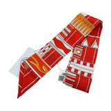 エルメス HERMES ツイリー VOLTES ET PIROUETTES オレンジ シルク100％ レディース スカーフ
