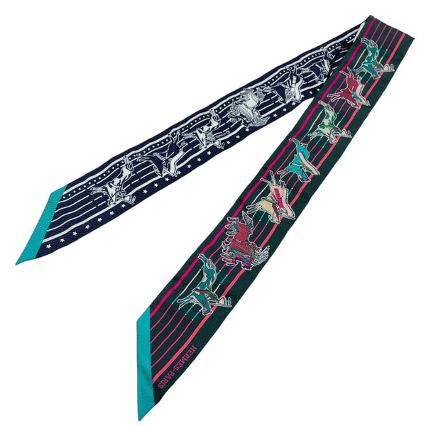 エルメス HERMES ツイリー PANI LA SHAR PAMNEE マルチカラー シルク レディース スカーフ