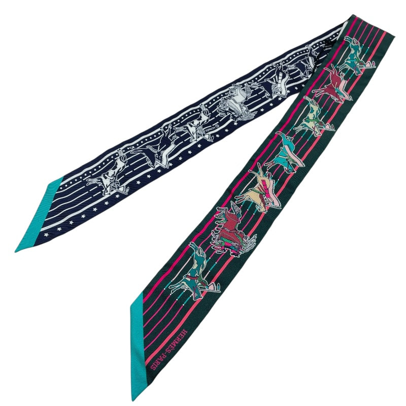 エルメス HERMES ツイリー PANI LA SHAR PAMNEE マルチカラー シルク レディース スカーフ