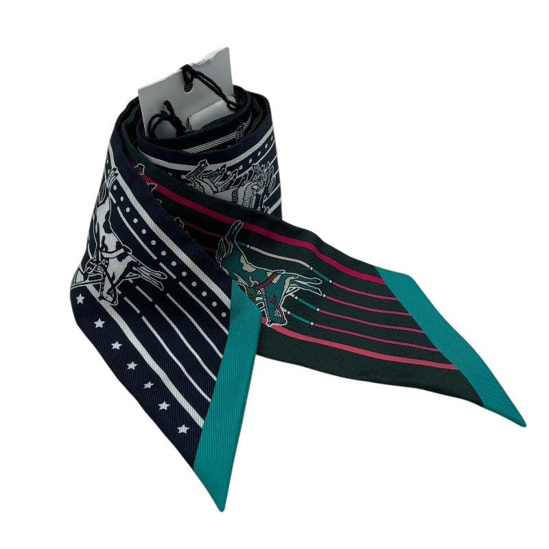 エルメス HERMES ツイリー PANI LA SHAR PAMNEE マルチカラー シルク レディース スカーフ