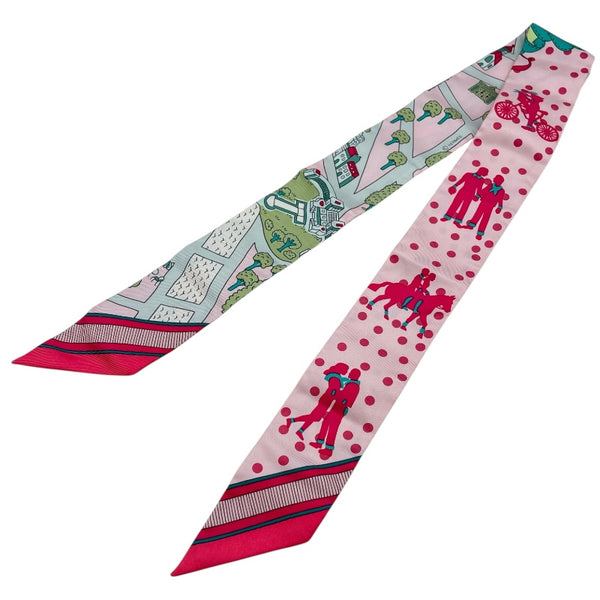 エルメス HERMES ツイリー LES NOUVEAUX AMO UREUX マルチカラー シルク レディース スカーフ