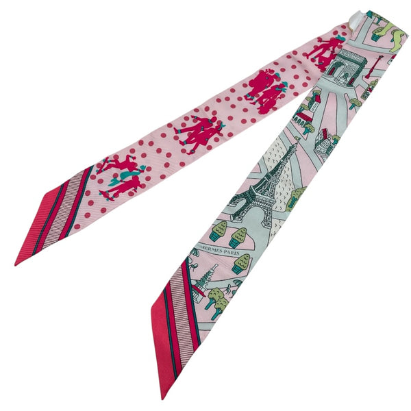 エルメス HERMES ツイリー LES NOUVEAUX AMO UREUX マルチカラー シルク レディース スカーフ