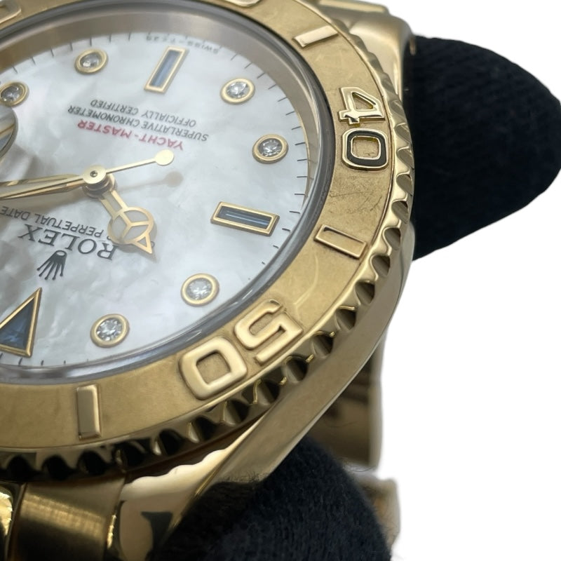 ロレックス ROLEX ヨットマスター ホワイトシェル 16628NGS ホワイト K18YG 自動巻き メンズ 腕時計
