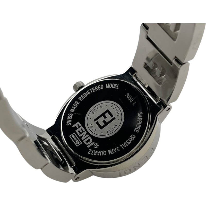 16【美品】FENDI 時計　3050L 箱付き レディース ブラック シルバー フェンディ FENDI オロロジ 3050L ブラック SS クオーツ レディース
