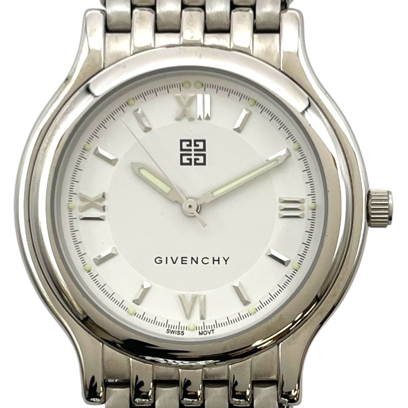 ジバンシィ GIVENCHY メンズウォッチ ホワイト SS クオーツ メンズ 腕時計
