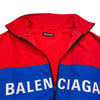 バレンシアガ BALENCIAGA ロゴプリントジップアップジャケット 534317 レッド/ブルー/ブラック ポリエステル メンズ ナイロンジャケット