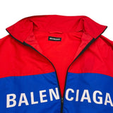 バレンシアガ BALENCIAGA ロゴプリントジップアップジャケット 534317 レッド/ブルー/ブラック ポリエステル メンズ ナイロンジャケット
