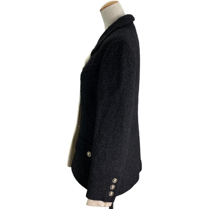 シャネル CHANEL ライオンボタンバイカラーツイードジャケット P64582