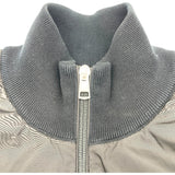 モンクレール MONCLER ニット切替ダウンジャケット ブラック ナイロン メンズ ダウンジャケット