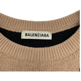 バレンシアガ BALENCIAGA オールオーバーロゴニットセーター 620983 ベージュ ウール メンズ セーター