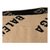 バレンシアガ BALENCIAGA オールオーバーロゴニットセーター 620983 ベージュ ウール メンズ セーター