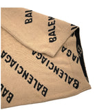 バレンシアガ BALENCIAGA オールオーバーロゴニットセーター 620983 ベージュ ウール メンズ セーター