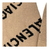 バレンシアガ BALENCIAGA オールオーバーロゴニットセーター 620983 ベージュ ウール メンズ セーター