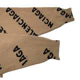 バレンシアガ BALENCIAGA オールオーバーロゴニットセーター 620983 ベージュ ウール メンズ セーター