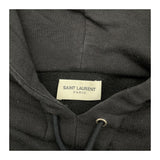 サンローラン SAINT LAURENT フロントロゴプルオーバーパーカー 464581 ブラック コットン メンズ パーカー