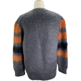 バーバリーロンドン BURBERRY LONDON ボーダーモヘアニットセーター 8037217 グレー モヘア メンズ セーター