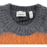 バーバリーロンドン BURBERRY LONDON ボーダーモヘアニットセーター 8037217 グレー モヘア メンズ セーター