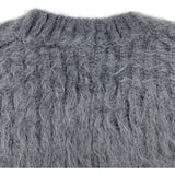 バーバリーロンドン BURBERRY LONDON ボーダーモヘアニットセーター 8037217 グレー モヘア メンズ セーター